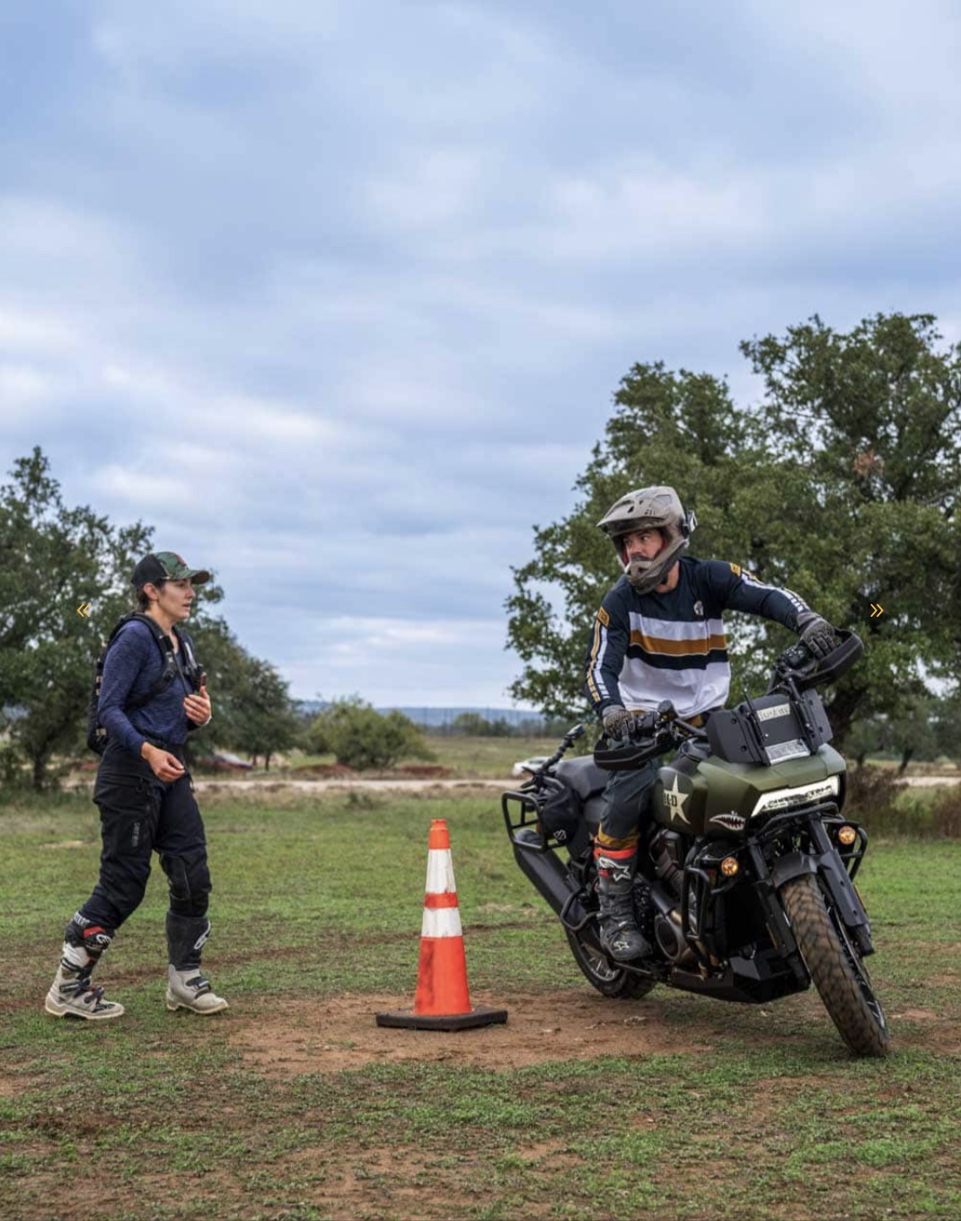 Instructor coaching a rider